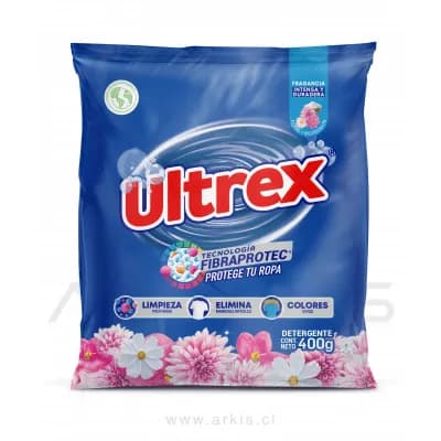 Detergente en Polvo Ultrex Fibraprotec 400 g