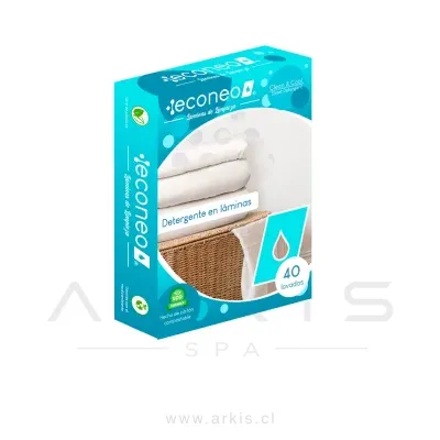 Detergente para Ropa Econeo Láminas Hidrosolubles 40 Unidades