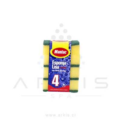 Esponja Abrasiva Manlac Lisa 4 Unidades
