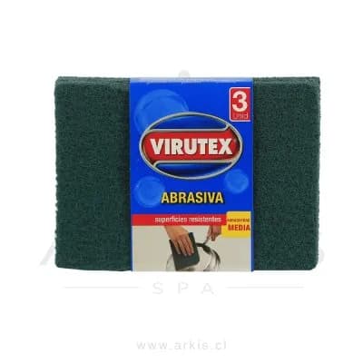 Esponja Abrasiva Virutex Media 3 Unidades