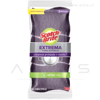 Esponja Fibra Scotch Brite 3M Extrema 3 Unidades