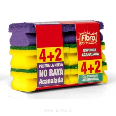 Esponjas Abrasivas Fibro Acanalada 4+2