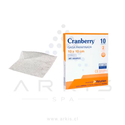 Gasa Parafinada Cranberry 10X10 cm 10 Unidades