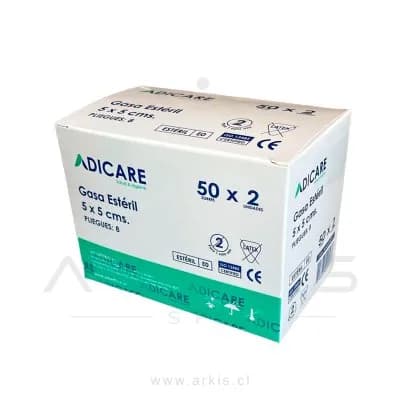 Gasa Tejida Adicare 5x5 cm 20 Unidades