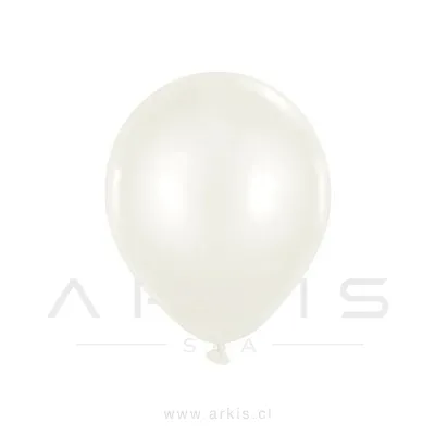 Globo Feco N° 9 Blanco Liso 25 Unidades