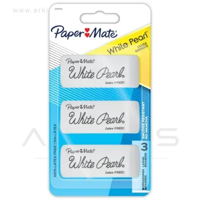 Goma de Borrar Paper Mate White Pearl 3 Unidades