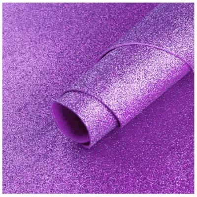 Goma Eva Latina glitter Morado 40X60 cm Paquete de 10 Unidades