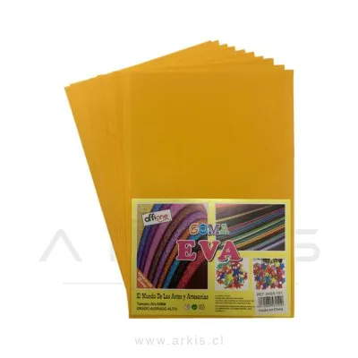 Goma Eva Offione Amarillo 40X60 Cm Paquete de 10 Unidades