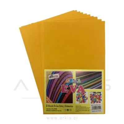 Goma Eva Offione Amarillo Oscuro 40X60 Cm Paquete de 10 Unidades