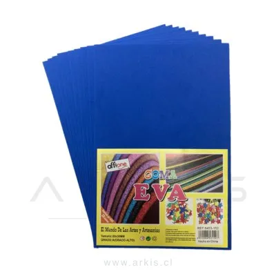 Goma Eva Offione Azul 40X60 Cm Paquete de 10 Unidades