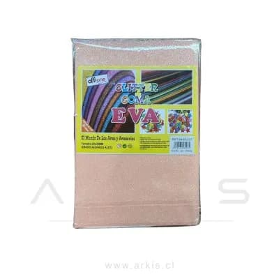 Goma Eva Offione Glitter Piel 40X60 cm Paquete 10 Unidades