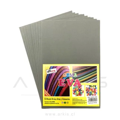 Goma Eva Offione Gris 40X60 Cm Paquete de 10 Unidades