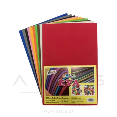 Goma Eva Offione Surtido 40X60 Cm Paquete de 10 Unidades