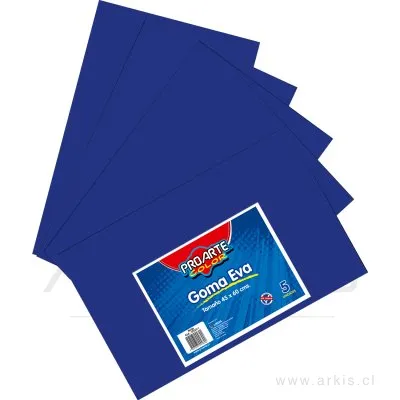 Goma Eva Proarte Azul 45X60 cm Paquete de 5 Unidades