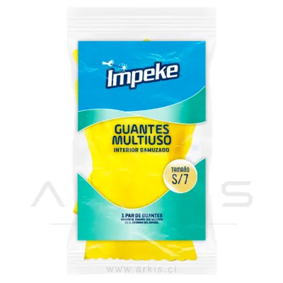 Guantes de Látex Impeke Multiuso Talla S Amarillo