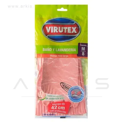 Guantes de Látex Virutex Multiuso Baño y Lavandería Talla M
