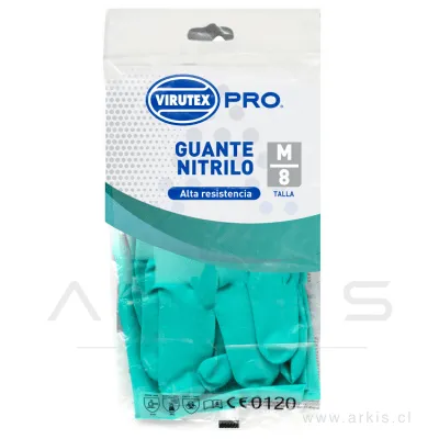 Guantes de Nitrilo Virutex Pro Industriales Talla M Verde