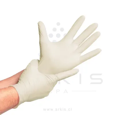 Guantes de Vinilo TopSafe SynMax Examinación Talla M Blanco 100 Unidades