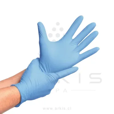 Guantes de Vinilo TopSafe SynMax Examinación Talla XL Azul 100 Unidades