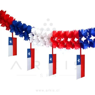 Guirnalda Feco Fiestas Patrias Bandera 2 m