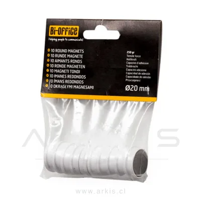 Imán Bisilque 2 cm Blanco 10 Unidades