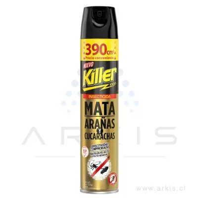 Insecticida Killer Aerosol Arañas y Cucarachas 390 cc