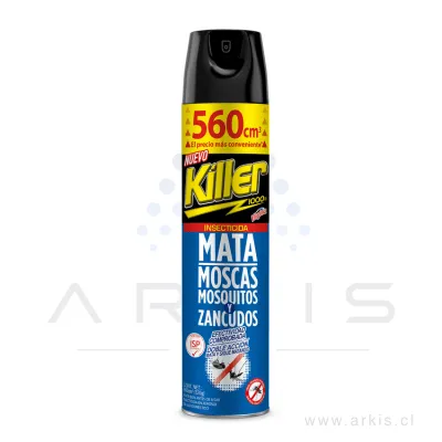 Insecticida Killer Aerosol Mata Moscas Mosquitos y Zancudos 560 cc