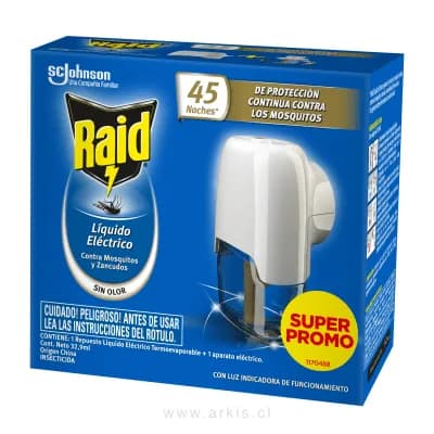 Insecticida Líquido Raid Contra Mosquitos y Zancudos 32.9 ml