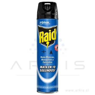 Insecticida Raid Aerosol Moscas y Mosquitos 360 cc