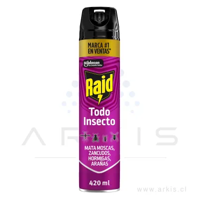 Insecticida Raid Aerosol Todo Insecto 420 ml