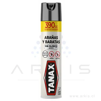 Insecticida Tanax Aerosol Sin Olor Arañas y Baratas 390 cc