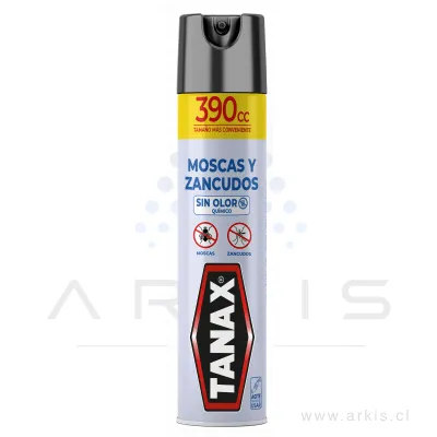 Insecticida Tanax Aerosol Sin Olor Moscas y Zancudos 390 cc