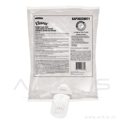 Jabón Kleenex Dermo en Espuma Automático 1 l