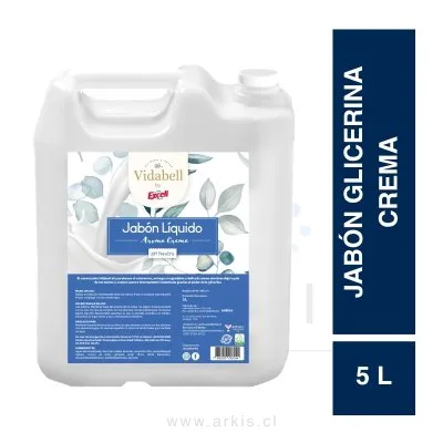 Jabón Líquido Excell Vidabell Crema 5 L