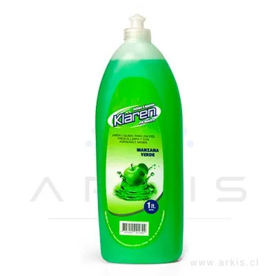 Jabón Líquido Klaren Manzana Verde 1 L