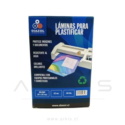 Lamina Termol Diazol Carnet 5 66X102Mm 125Mc 100 Unidades