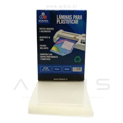 Lamina Termol Diazol Carnet 7 66X102Mm 175Mc 100 Unidades