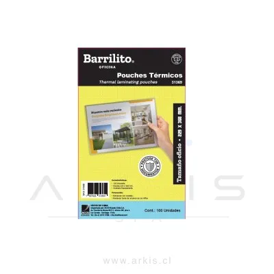 Lámina Termolaminada Barrilito Oficio 5 125 Micrones 229X368 mm 100 Unidades
