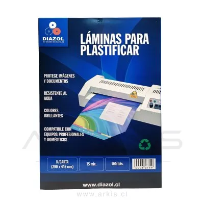 Lámina Termolaminada Diazol Doble Carta 3 292x445 mm 100 Unidades