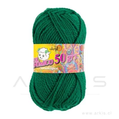 Lana Ovillo NP Verde Oscuro 50 g Paquete de 10 Unidades