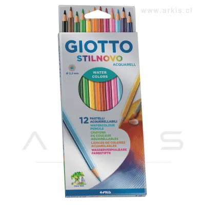 Lápiz Acuarela Giotto Stilnovo Largo 12 Unidades