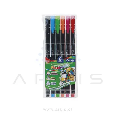Lapiz Fibra Torre 0.4 mm Estuche de 6 Colores