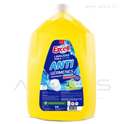 Lavalozas Excell Líquido Anti Gérmenes Aroma Limón-Menta 5 l