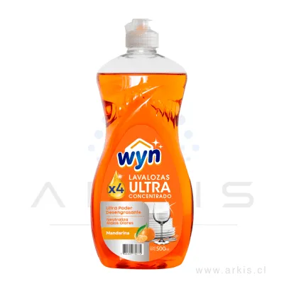 Lavalozas Líquido Wyn Ultra Concentrado Mandarina 500 ml
