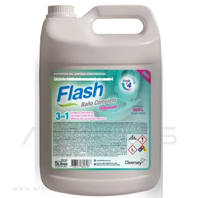 Limpiador Diversey Flash Baño Completo Desinfectante 5 L