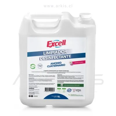 Limpiador Multisuperficies Excell con Amonio Cuaternario 5 L