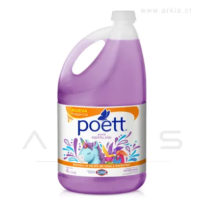 Limpiador Piso Poett Espíritu Play 4 L
