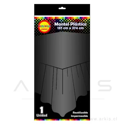 Mantel Feco Halloween Plástico 137x274 cm Negro