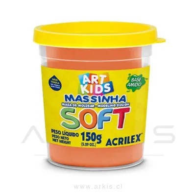 Masa para Modelar Acrilex 150 g Naranjo