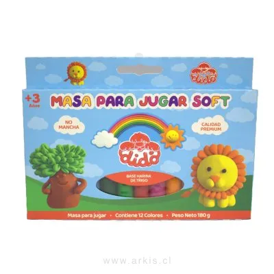 Masa para Modelar Dido 180 G 12 Colores